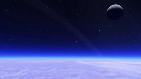 Flying over an unknown planet Stock Footage 58216172