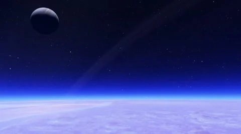 Flying over an unknown planet Stock Footage 58216232