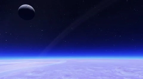 Flying over an unknown planet Stock Footage 58216240
