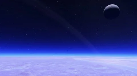 Flying over an unknown planet Stock Footage 58216241