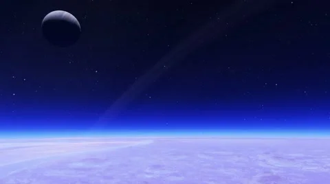 Flying over an unknown planet Stock Footage 58216313