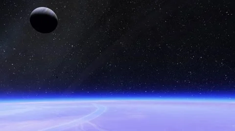 Flying over an unknown planet Stock Footage 58216318