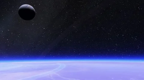 Flying over an unknown planet Stock Footage 58216354