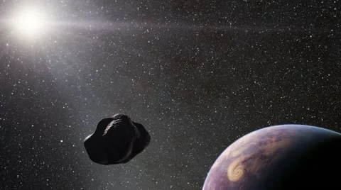 Flying over an unknown planet Stock Footage 58216377