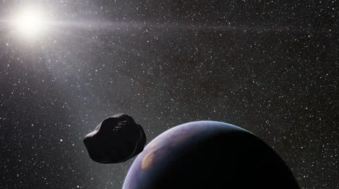 Flying over an unknown planet Stock Footage 58216379