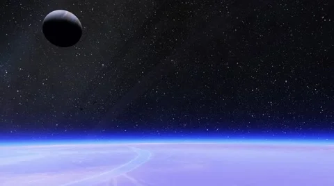 Flying over an unknown planet Stock Footage 58216384