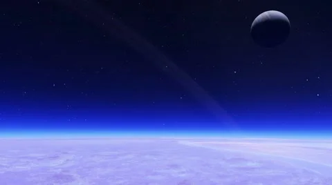 Flying over an unknown planet Stock Footage 58216389