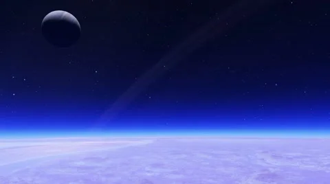 Flying over an unknown planet Stock Footage 58216415