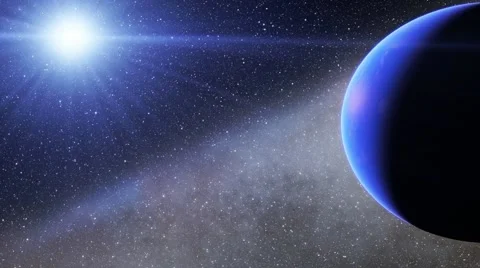 Flying over an unknown planet Stock Footage 58610816