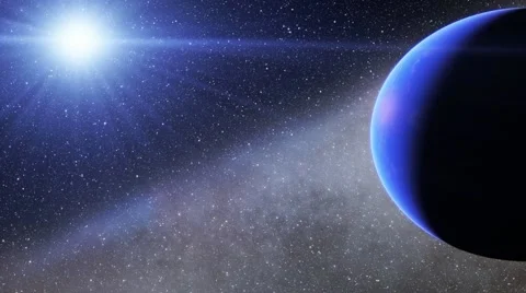 Flying over an unknown planet Stock Footage 58610818