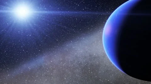 Flying over an unknown planet Stock Footage 58610820