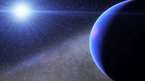 Flying over an unknown planet Stock Footage 58610824