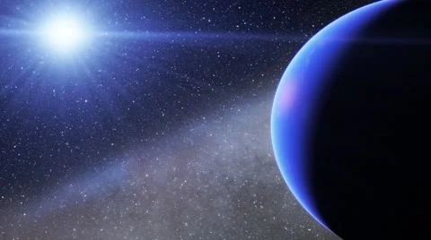 Flying over an unknown planet Stock Footage 58610828