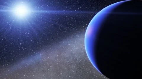 Flying over an unknown planet Stock Footage 58610833