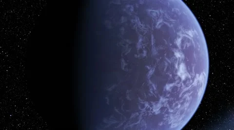 Flying over an unknown planet Stock Footage 58610877