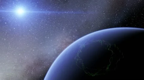 Flying over an unknown planet Stock Footage 58610880