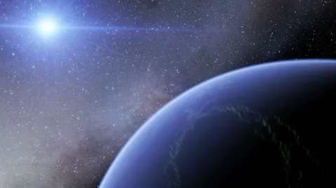 Flying over an unknown planet Stock Footage 58610881