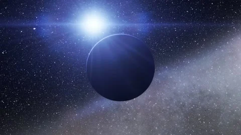 Flying over an unknown planet Stock Footage 58610891