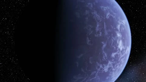 Flying over an unknown planet Stock Footage 58610902