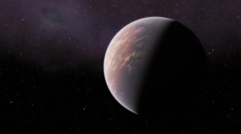 Flying over an unknown planet Stock Footage 60641665