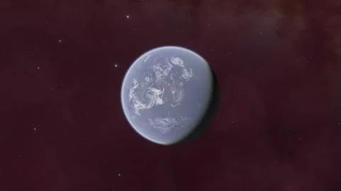 Flying over an unknown planet Stock Footage 146384835