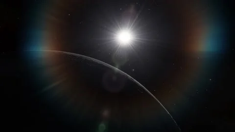 Flying over an unknown planet Stock Footage 146459906