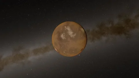 Flying over an unknown planet Stock Footage 146459945