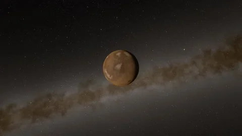 Flying over an unknown planet Stock Footage 146459956