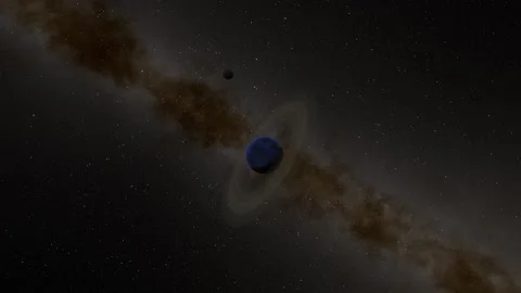 Flying over an unknown planet Stock Footage 146460064
