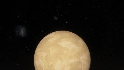 Flying over an unknown planet Stock Footage 146537254