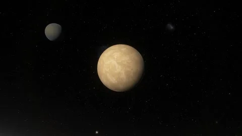 Flying over an unknown planet Stock Footage 146537358