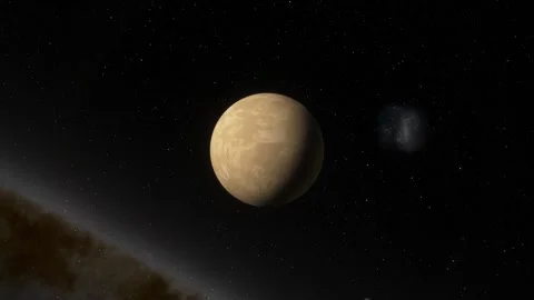 Flying over an unknown planet Stock Footage 146537409