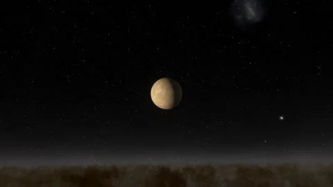 Flying over an unknown planet Stock Footage 146537441