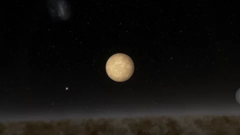 Flying over an unknown planet Stock Footage 146537449
