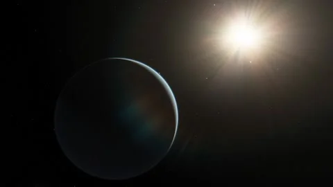 Flying over an unknown planet Stock Footage 146566944