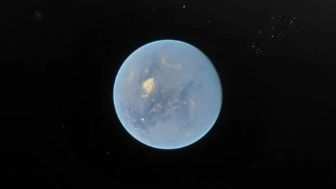 Flying over an unknown planet Stock Footage 146566989