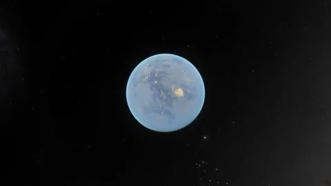 Flying over an unknown planet Stock Footage 146566993