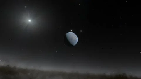 Flying over an unknown planet Stock Footage 146567030