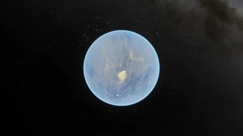 Flying over an unknown planet Stock Footage 146567038