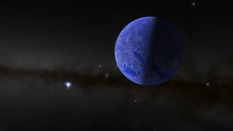 Flying over an unknown planet Stock Footage 146567077