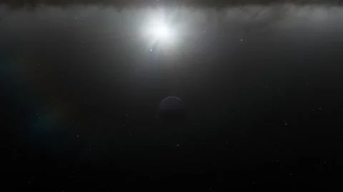 Flying over an unknown planet Stock Footage 146567134