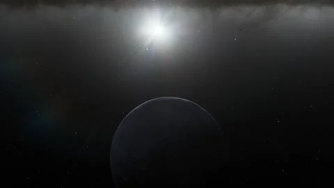 Flying over an unknown planet Stock Footage 146567139