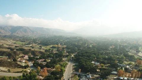 Flying over Valley 4k LA 스톡 동영상 123685106