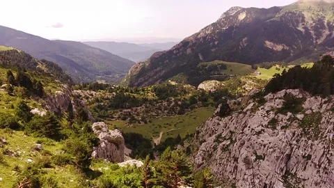 Flying Over The Valley Stock Footage 135419185
