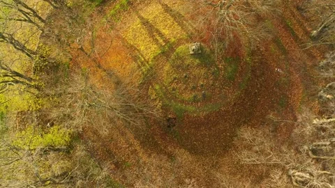 Flying over very old graveyard, drone stock footage 2 Stock Footage 140034394