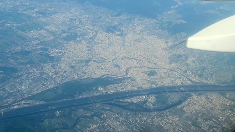 Flying over vienna with an airplane Video stock 77063170