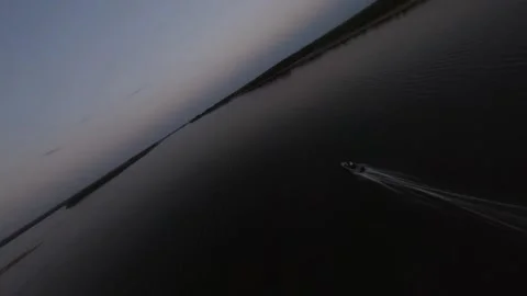 Flying over the Volga River (FPV) Stock Footage 157604644