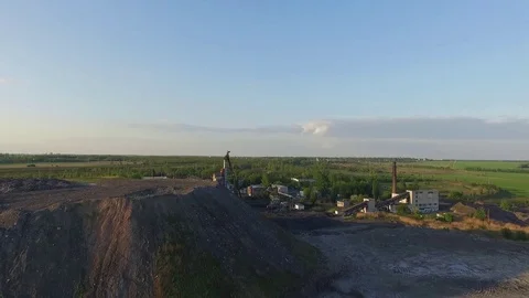 Flying over the waste heap Stock Footage 71172207
