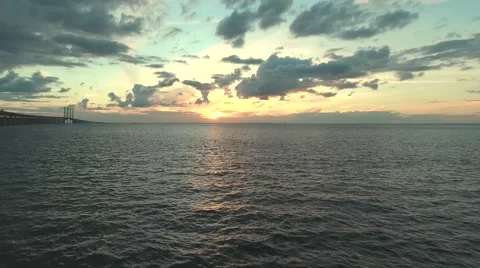 Flying over water Video stock 64872036