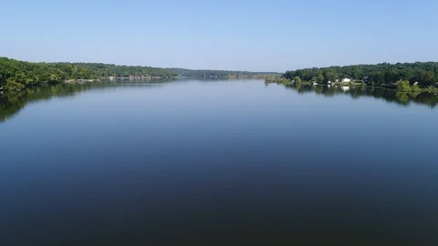 Flying over the Water Stock Footage 87466384